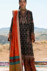 Sana Safinaz Embroidered Slub Suits Unstitched 3 Piece S231-004A-CP – Luxury Winter Collection